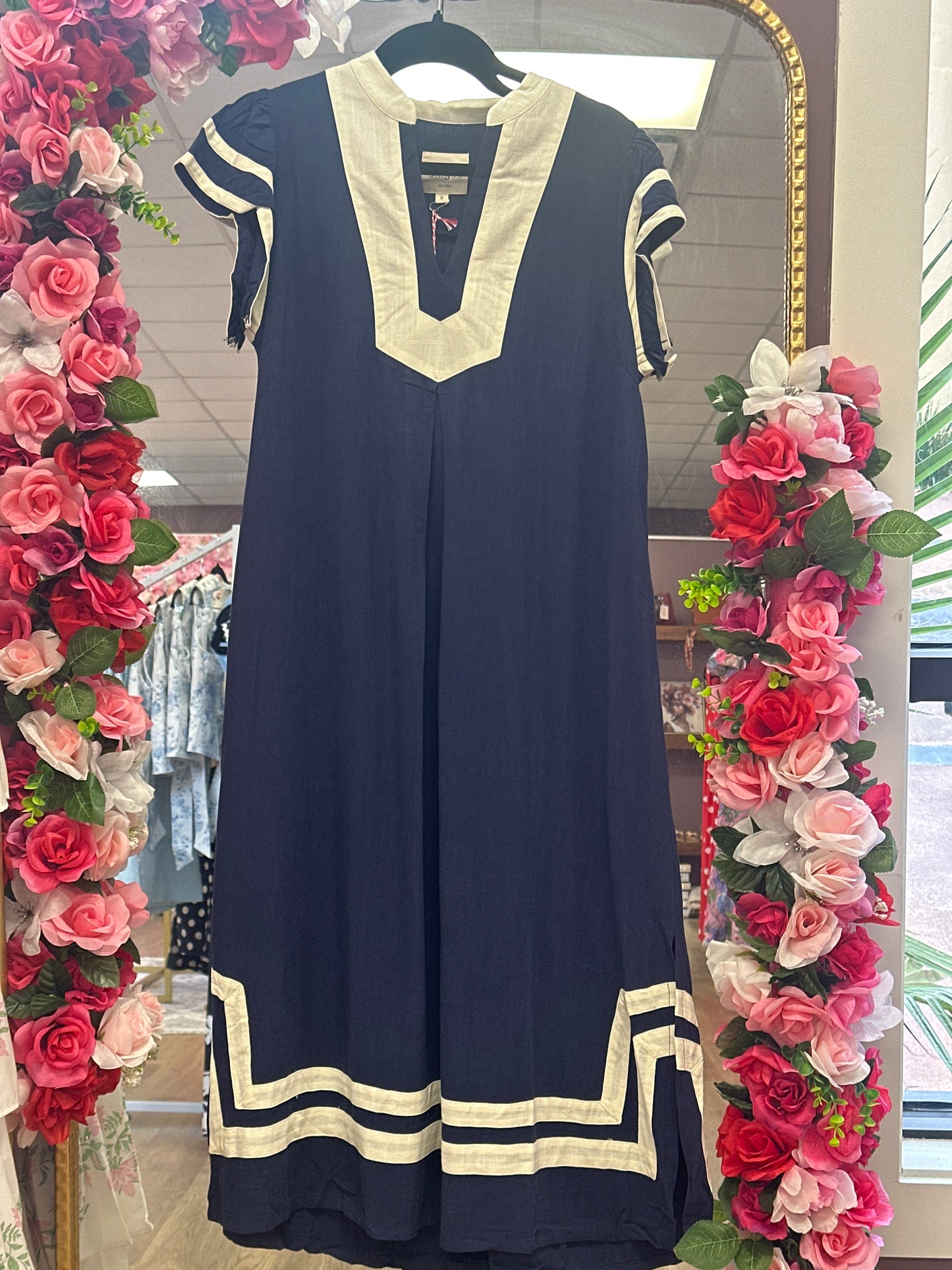 linen midi dress
