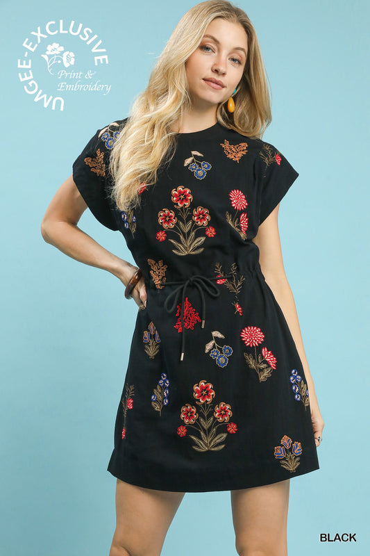 Black flower dress