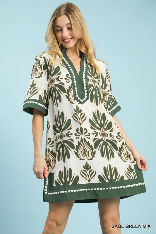 Green sage dress