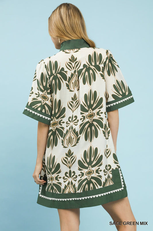 Green sage dress