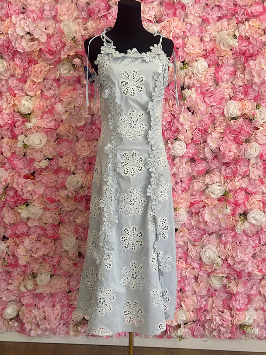 floral eyelet dress
