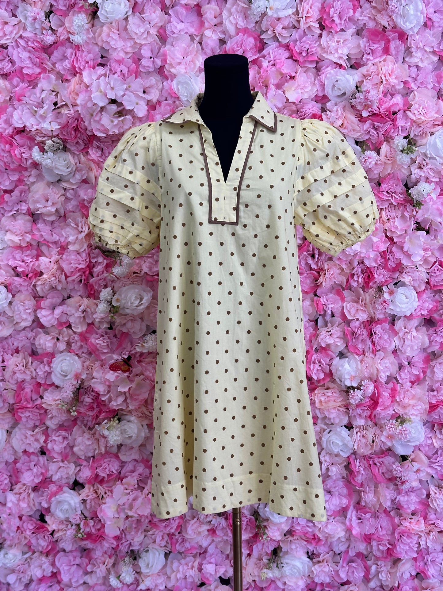 yellow polka dress