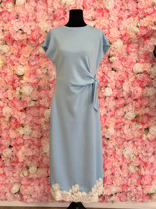 lace blue dress
