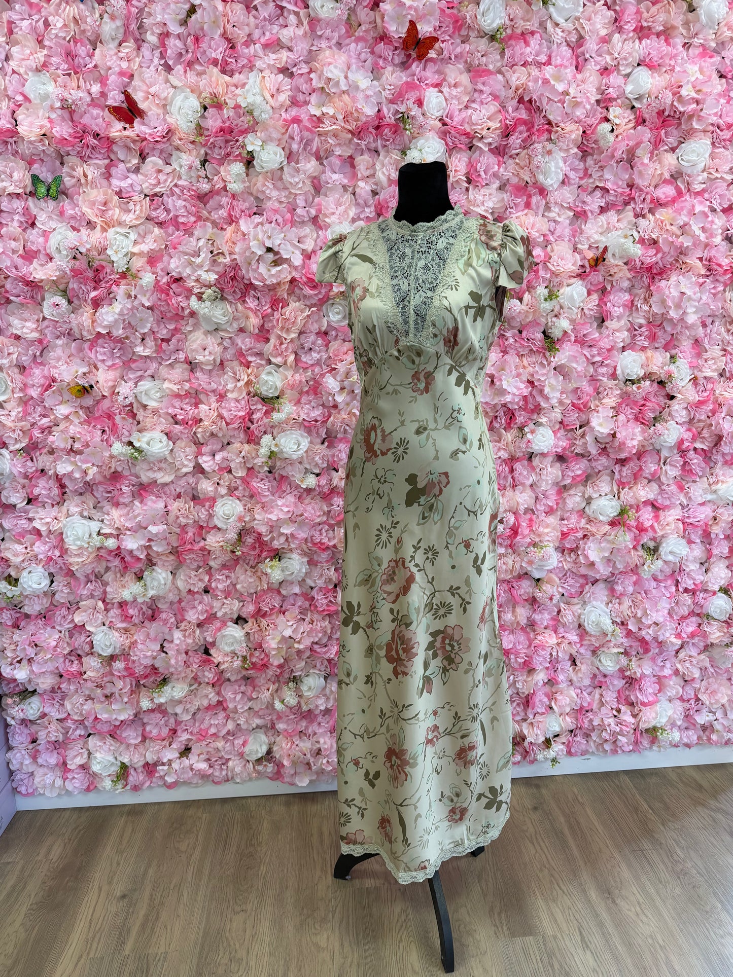 satin lace dress