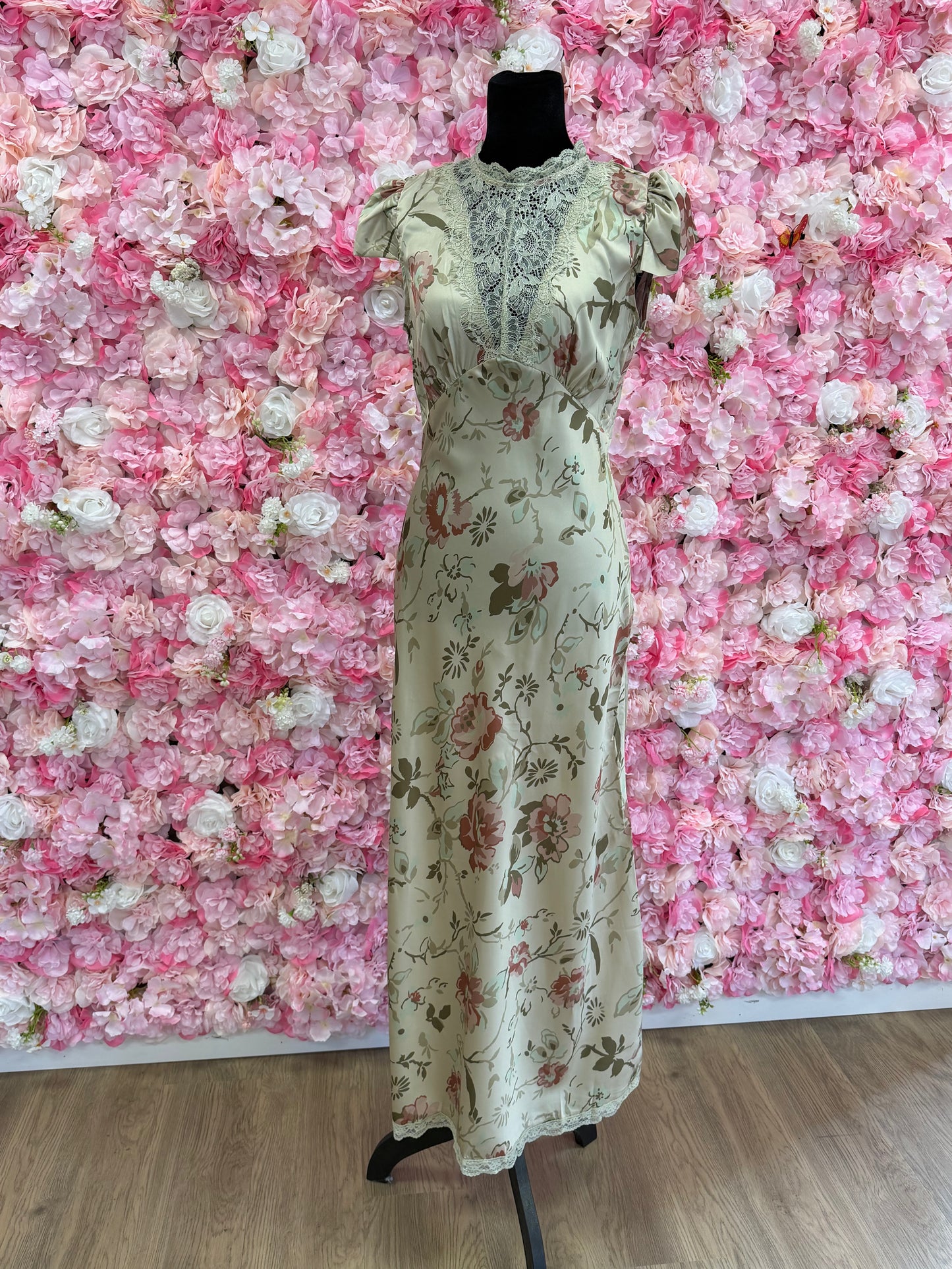satin lace dress