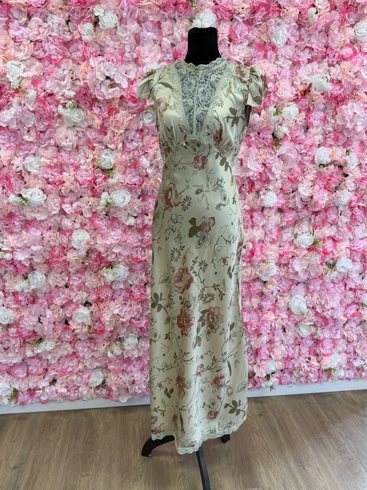 satin lace dress