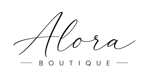 Elegant Alora Boutique text logo for women’s fashion boutique in Lafayette Louisiana